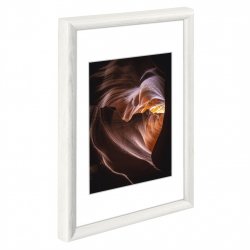 Rámeček dřevěný PHOENIX, bílý, 13x18 cm