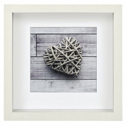 Portrétový rámeček dřevěný SCALA, 23x23 cm, bílý
