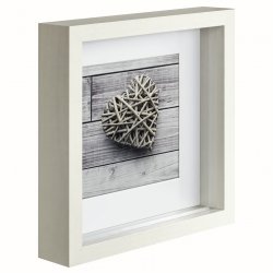 Portrétový rámeček dřevěný SCALA, 23x23 cm, bílý