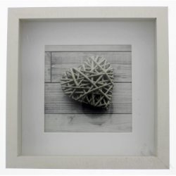 Portrétový rámeček dřevěný SCALA, 23x23 cm, bílý