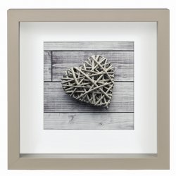 Portrétový rámeček dřevěný SCALA, 23x23 cm, šedý